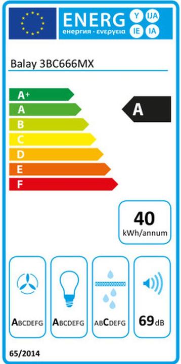 Energie-Label Balay 3BC666MX (Wandhaube)