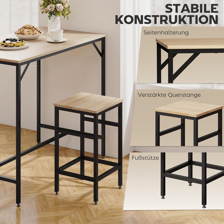 Image du produit Homcom Ensemble de tables de bar (100 x 60 x 88 cm)