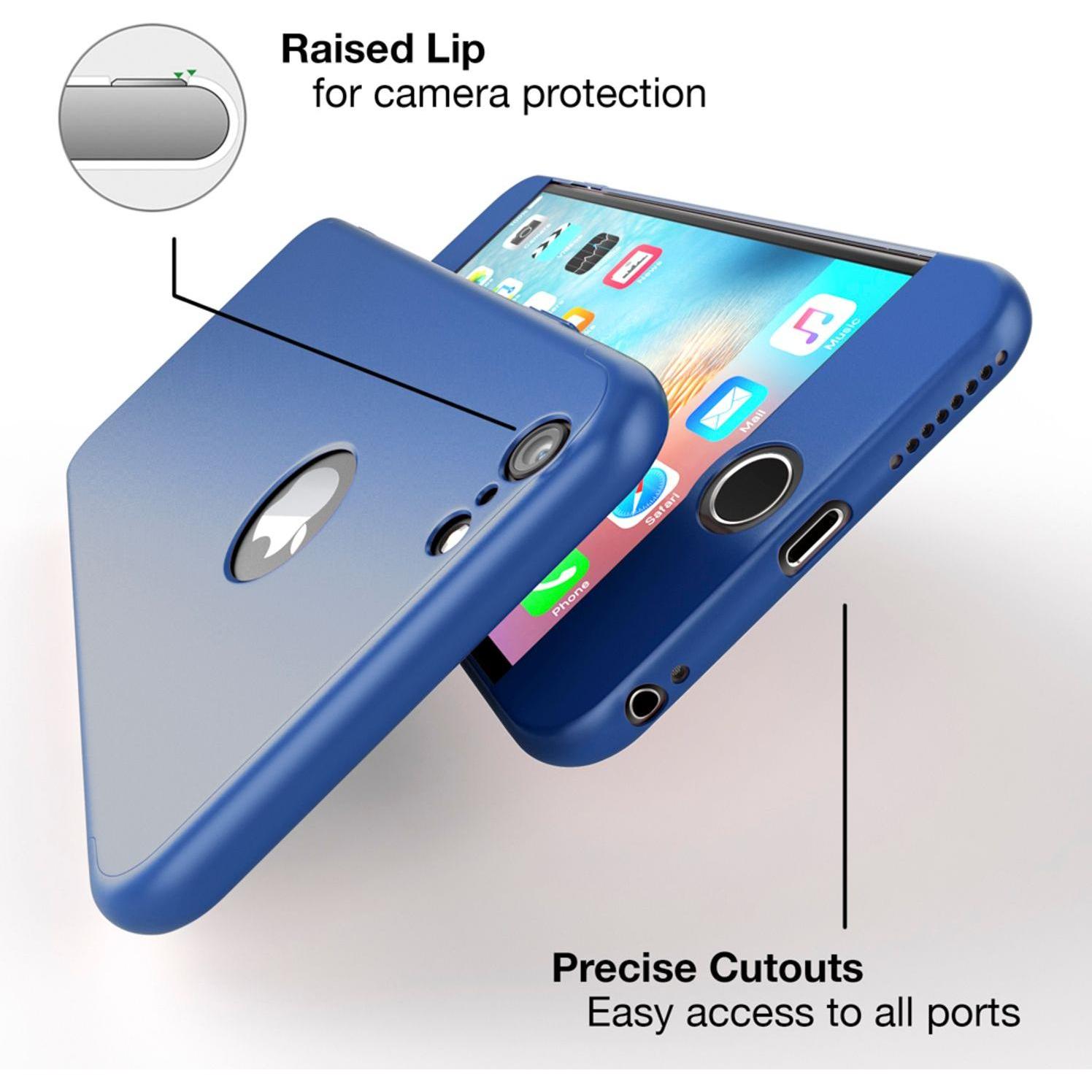 Thumbnail - Nalia 360 Grad Handyhülle (Apple iPhone 6, Apple iPhone 6s), Smartphone Hülle, Blau
