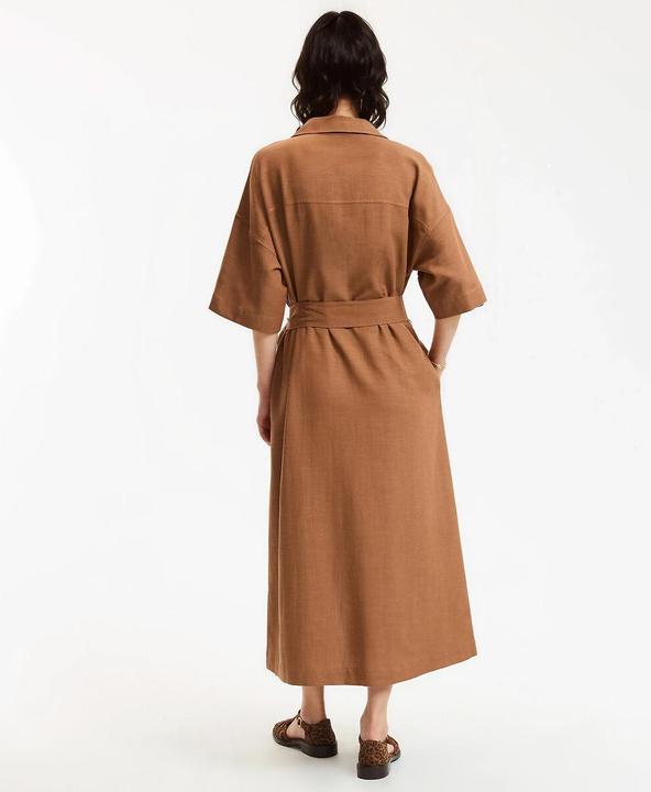 Image du produit La Redoute Collections Hemdkleid lang Ärmel Ellbogen gegürtet (M)
