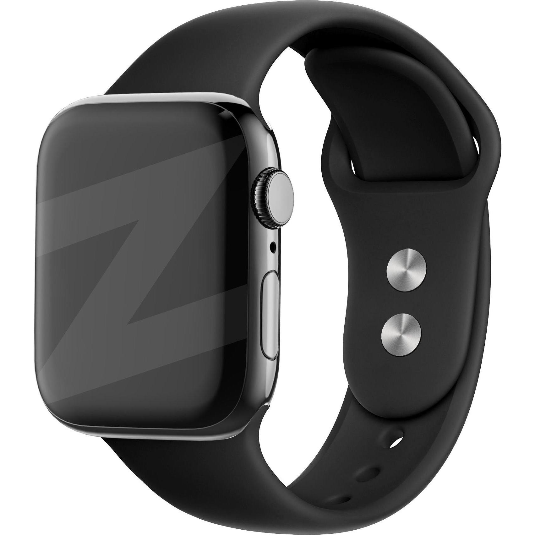 Bandz Silikon Armband (Silikon, Apple Watch), Uhrenarmband, Schwarz