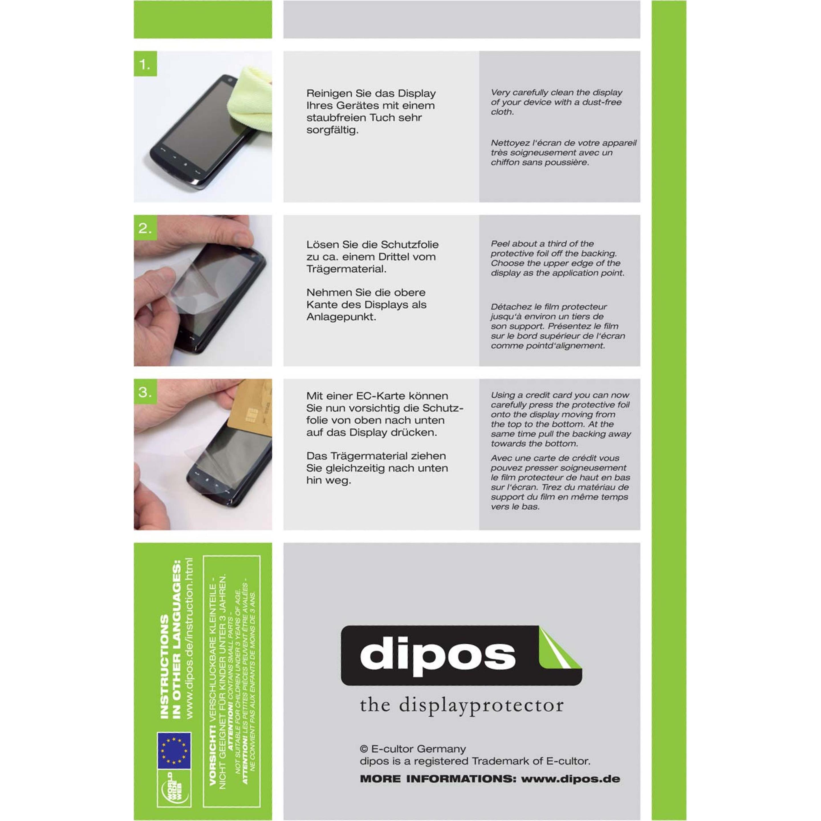 Thumbnail - Dipos Displayschutzfolie Antireflex (2 Stück, Vivo Y01), Smartphone Schutzfolie, Transparent