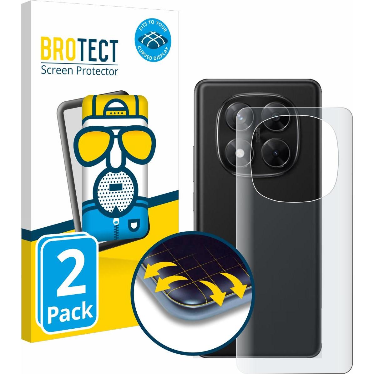 BROTECT Fullscreen Schutzfolie Displayschutz Folie Matt Entspiegelungsfolie (2 Stück, Xiaomi Redmi Note 14 Pro), Smartph...