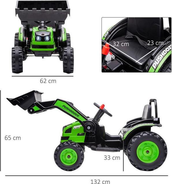 Image du produit Swisshandel24 Pelleteuse électrique pour enfants Pelleteuse à siège pour enfants Pelleteuse tout-terrain Tracteur