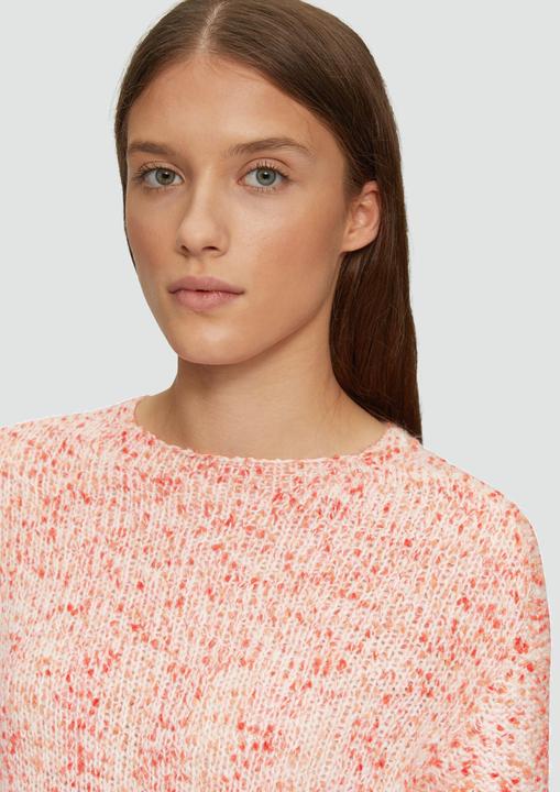 Produktbild S.Oliver Strickpullover Melierter Strickpullover mit weiten Ärmeln (44)