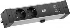 Produktbild Bachmann DESK RAIL 2xUTE 1x USB A&C 22W (2 x, CEE 7/5, CEE 7/3, 2 m)