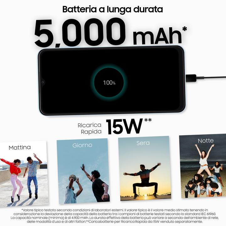 Actual product image Samsung Galaxy A13 (64 GB, Light blue, 6.60", Dual SIM, 50 Mpx, 4G)