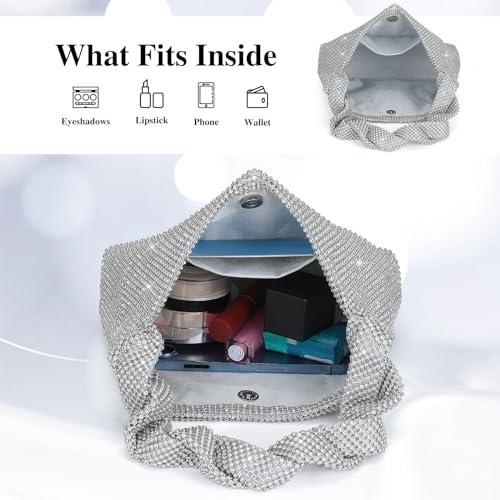 Produktbild Only-Bags.Store Clutch Abendtasche Glitzer Umhängetasche kleine Strass Handtasche Umhängetasche Kette Tasche