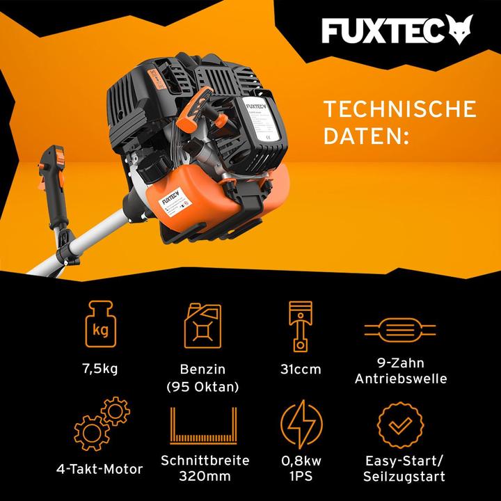 Actual product image Fuxtec FX-4MS131 4-Takt Motorsense (Trim line, Metal cutting blade)