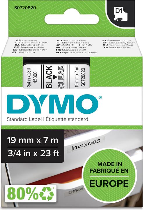 Actual product image Dymo S0720820 Standard tape (1.90 cm, Transparent)