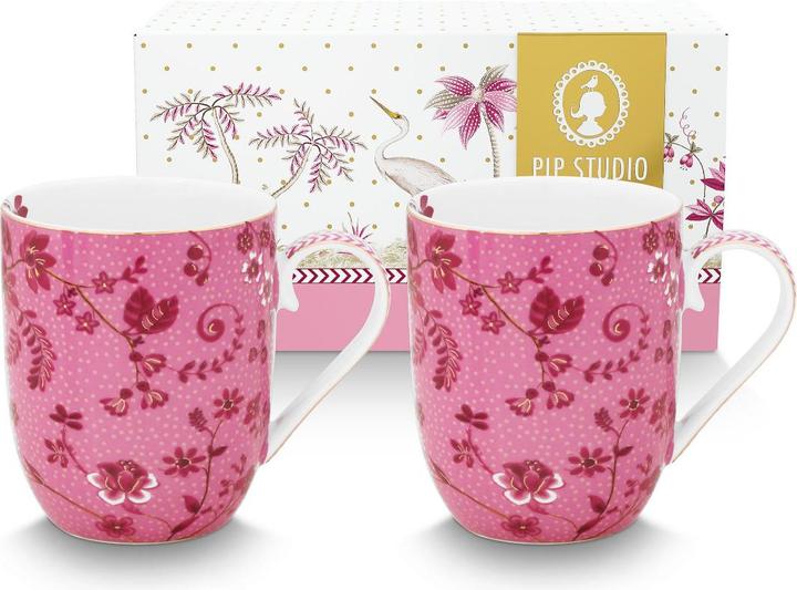PIP Studio Jolie Flowers Pink Becher Small 145ml Set2 (145 ml, 2x)