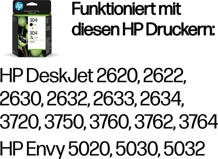Produktbild HP 304 2-Pack (M, C, Y, BK)