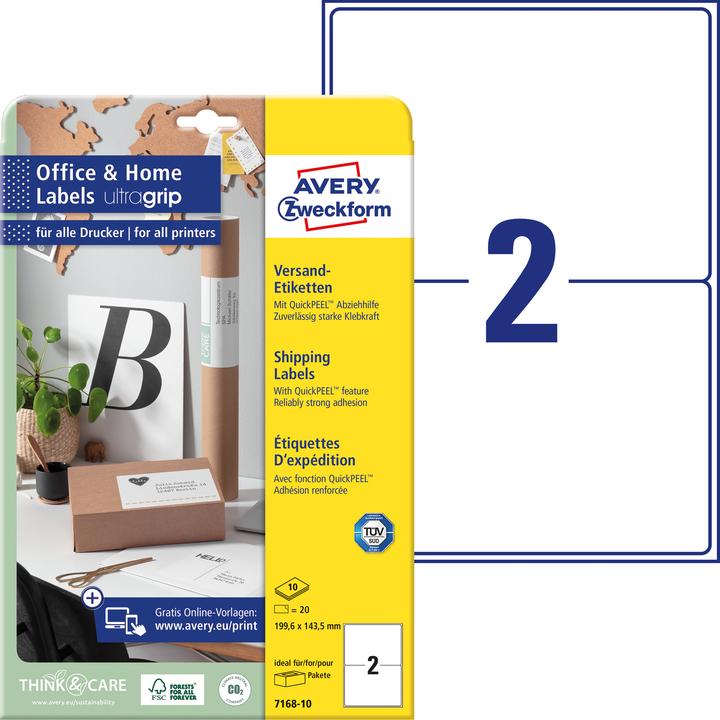 Produktbild Avery Versand-Etiketten, Home Office, Kleinpackung