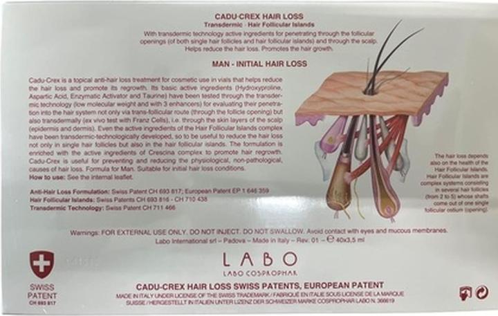 Produktbild Cadu-Crex Initial Hair Loss Treatment for Men 40 Ampoules (40 ml)