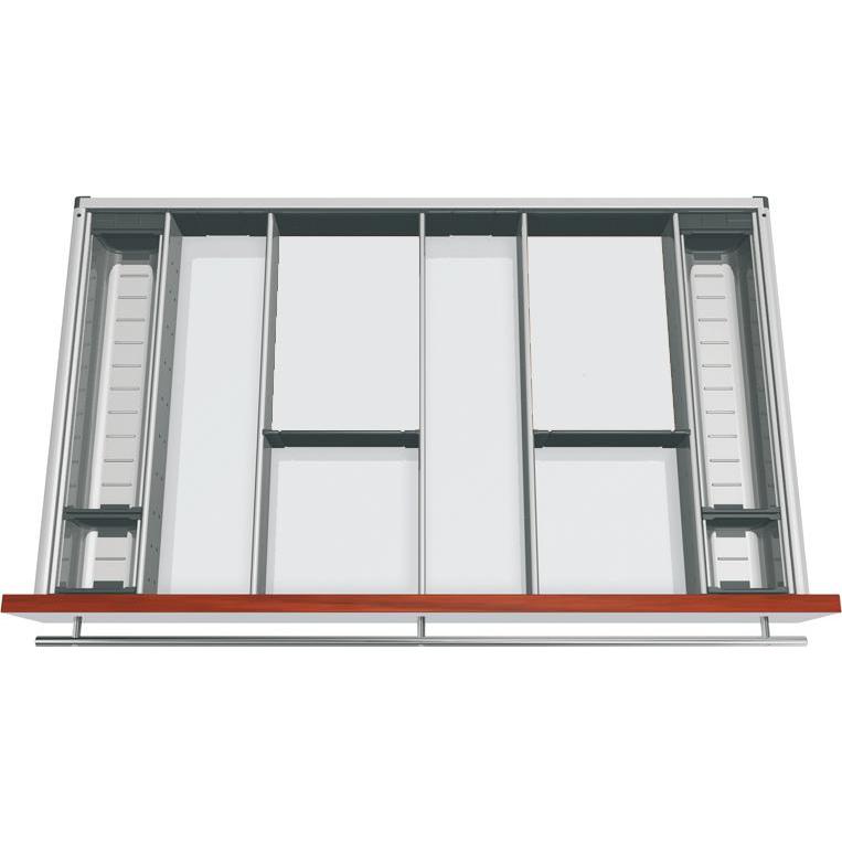 Blum Orga-Besteckeinsatz Facheinteilungs-Set KB 900mm, NL 550mm, grau, Besteckkasten, Grau