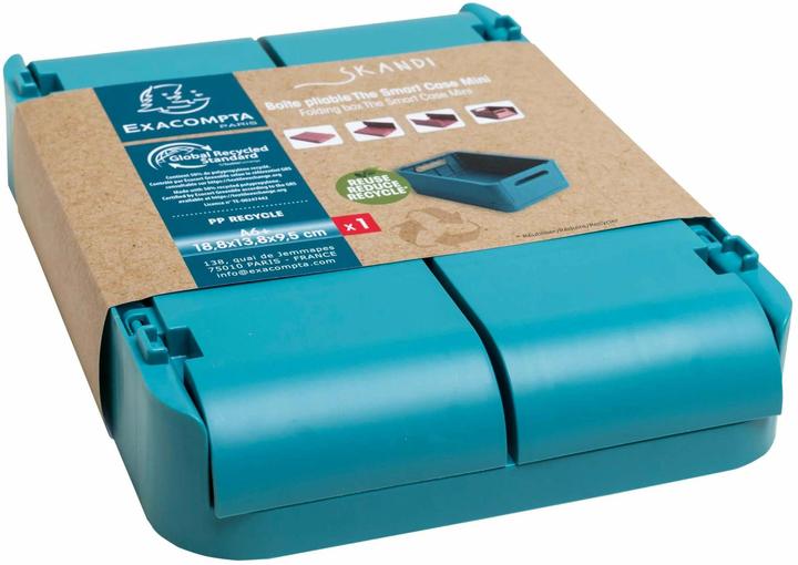 Image du produit Exacompta Boîte pliable The Smart Case mini Skandi - Bleu Pacifique (18.80 cm, 1x)