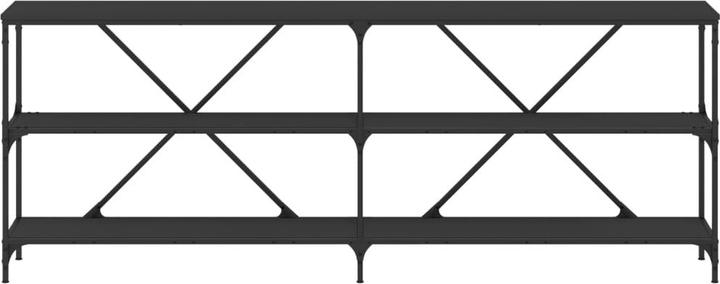 Produktbild vidaXL Konsolentisch Schwarz 200x30x75 cm Holzwerkstoff und (200 x 30 x 75 cm)