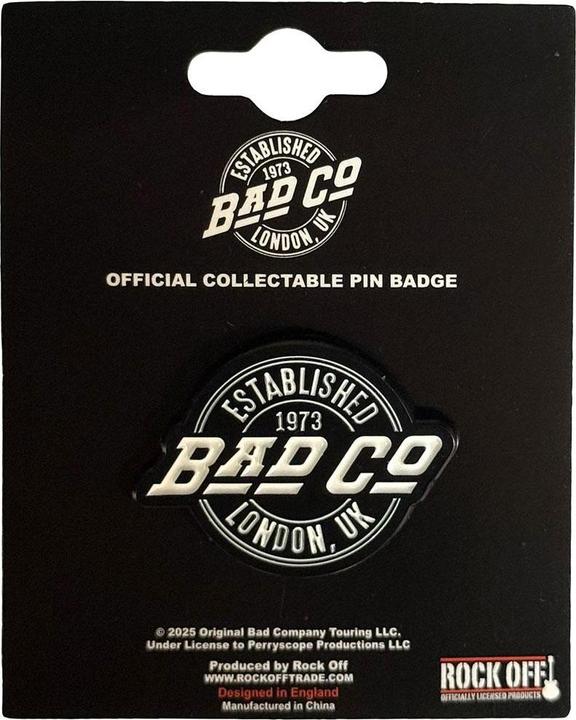 Produktbild Bad Company KreisLogo Abzeichen Est 1973 ZinkLegierung Nadel