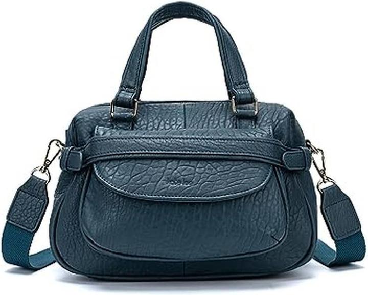 Actual product image Kate Moss Practical Compartmentalized Leather Shoulder Bag for Women