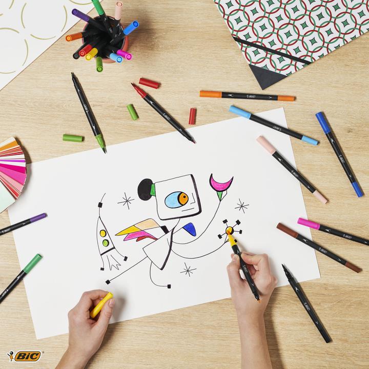 Produktbild Bic Fasermalstift Dual Tip (Mehrfarbig, 12 x)