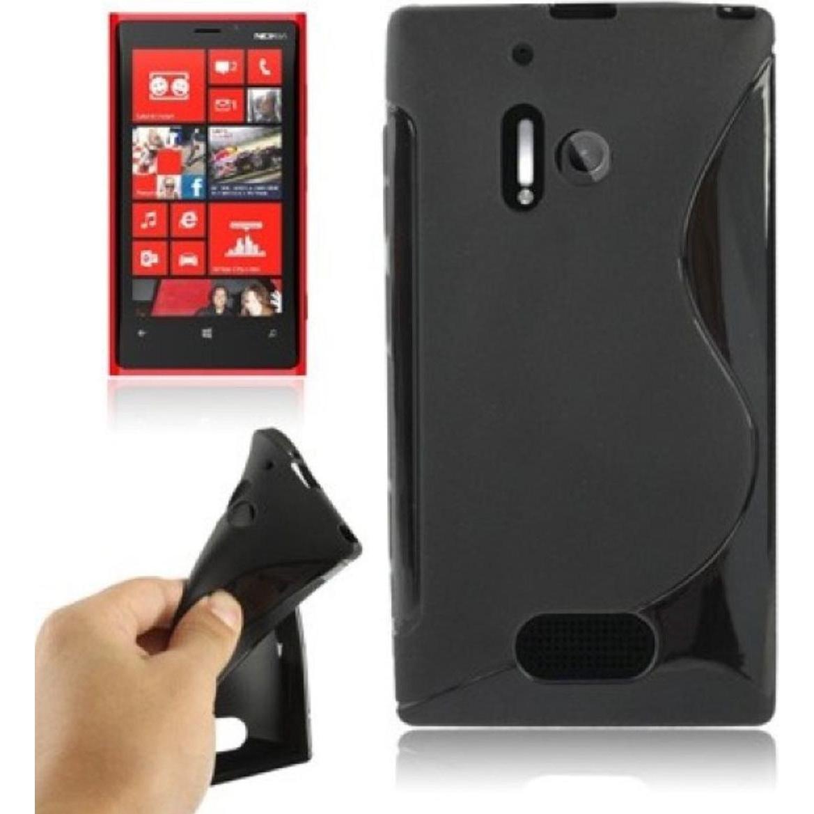 König Design Handyhülle S Line TPU Tasche für Nokia Lumia 928 schwarz (Nokia Lumia 928), Smartphone Hülle, Schwarz