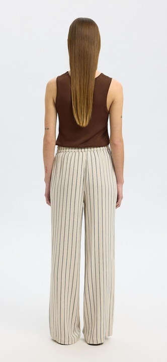 Actual product image Selected Femme Slfviva-Gulia Hw Striped Linen Pant Noos (40)