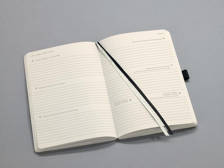 Image du produit Sigel Wochenagenda Conceptum Liniert, 2026, Schwarz, 9,3 x 14 cm (1 semaine / 2 pages)