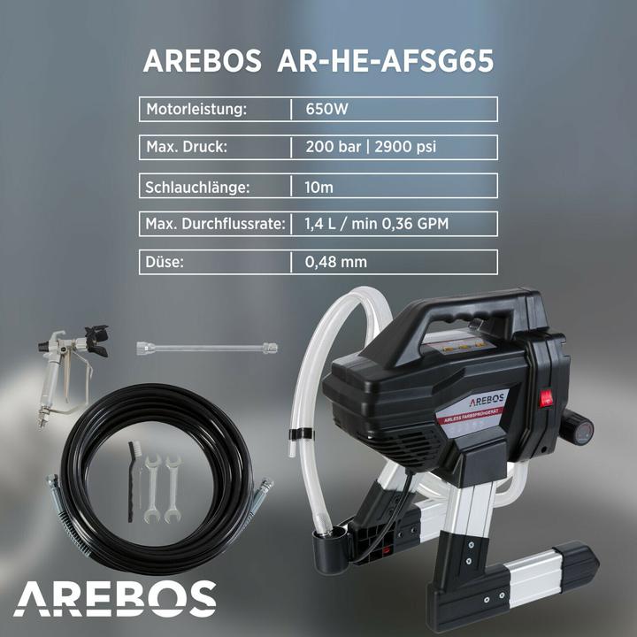Actual product image Arebos Airless paint sprayer
