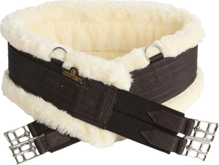 Kentucky Horsewear Sottopancia da sella con pelle d'agnello artificiale