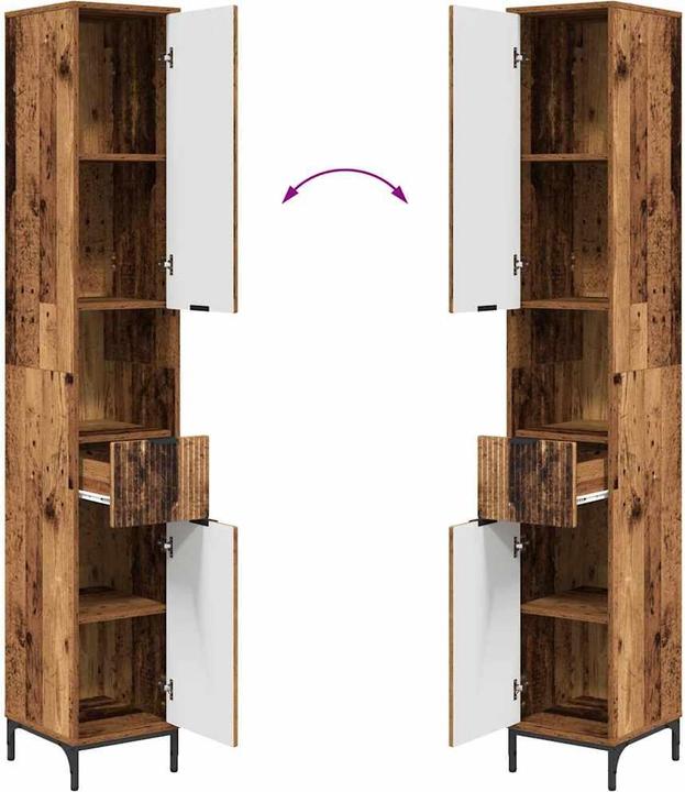 Image du produit vidaXL Badezimmerschrank (33 x 33 x 190 cm)