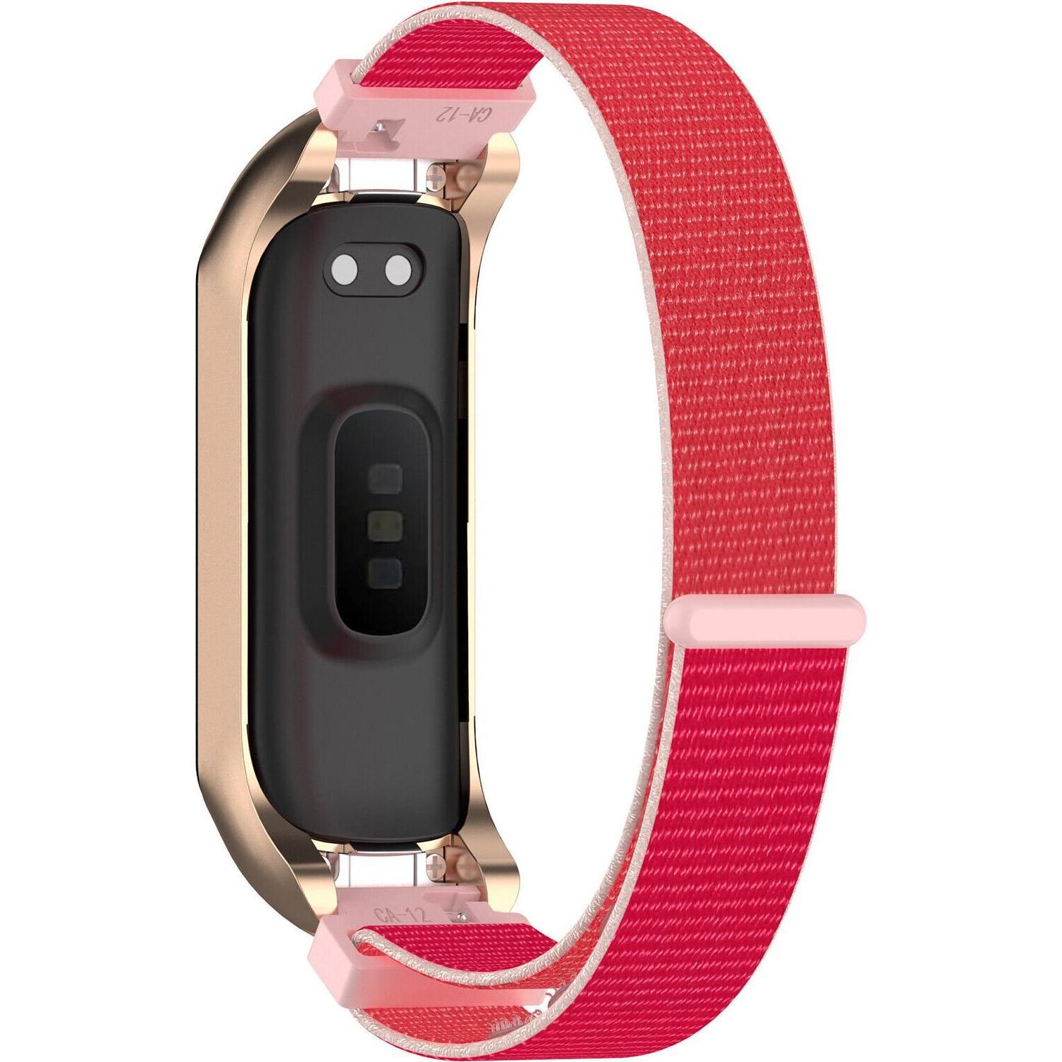 Thumbnail - Strap-it Armband (Nylon), Uhrenarmband, Rot, Rosa
