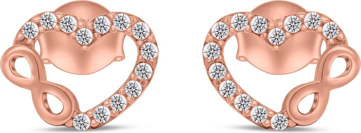 Brilio Silver - Charming gold-plated heart earrings EA359R