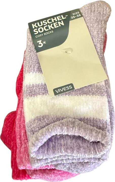 Vivess Kuschelsocken Unisex 3er Pack (3er Pack, 35, 38)
