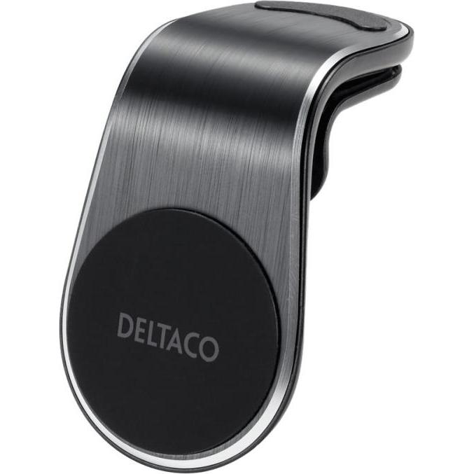 Deltaco Magnetic Smartphone Holder for car, angled air gap mount - Black, Smartphone Halterung, Schwarz