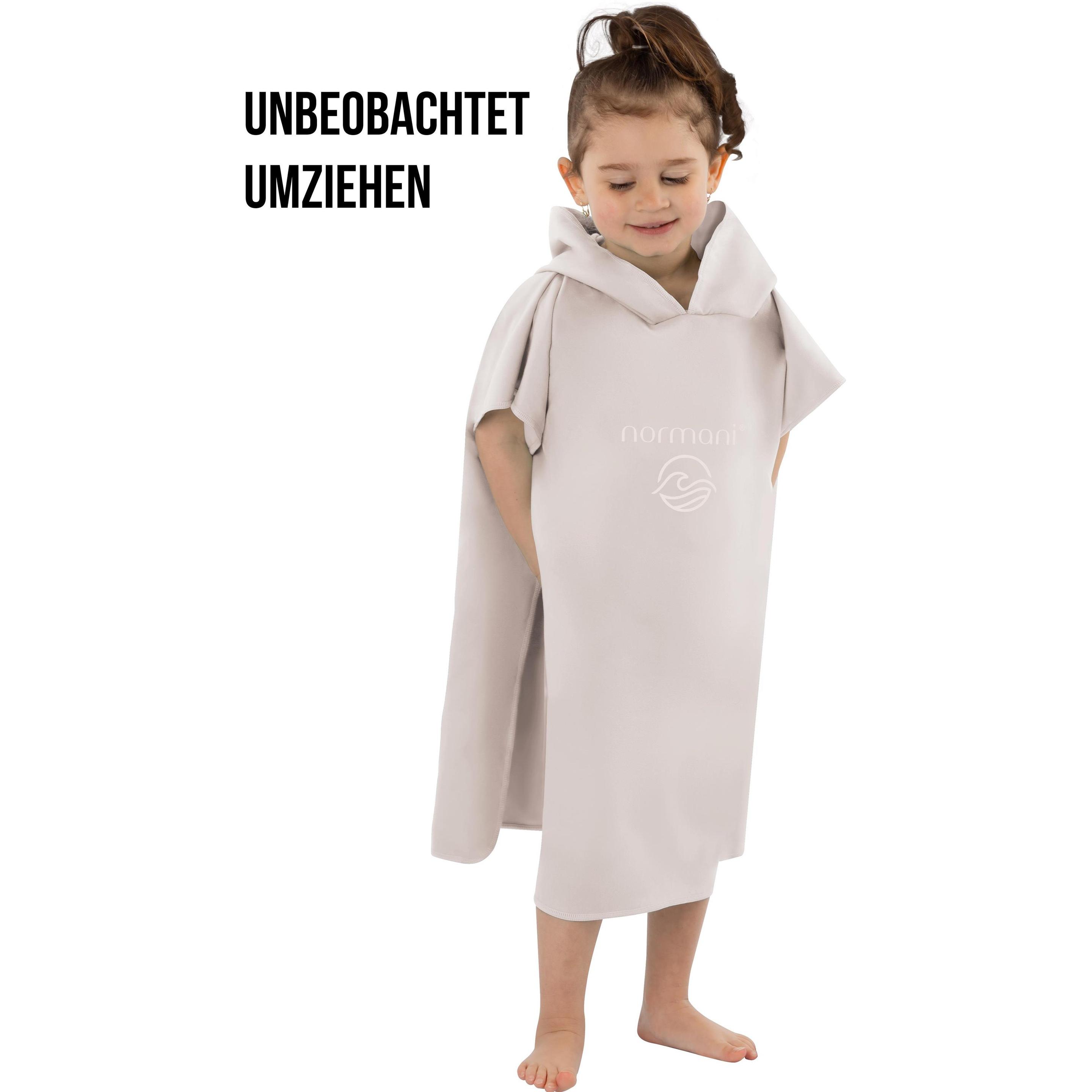 Normani, Bademantel, Kinder Badeponcho aus Mikrofaser Manati - 8921 (One Size)