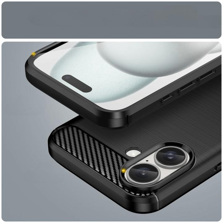 Actual product image Cover-Discount iPhone 16 - Metal Carbon Look case (Apple iPhone 16)