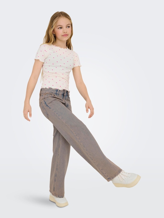 Actual product image Only KOGBAXTER Hohe Taille Weiter Beinschnitt Jeans Jeans mit weitem Bein (134)