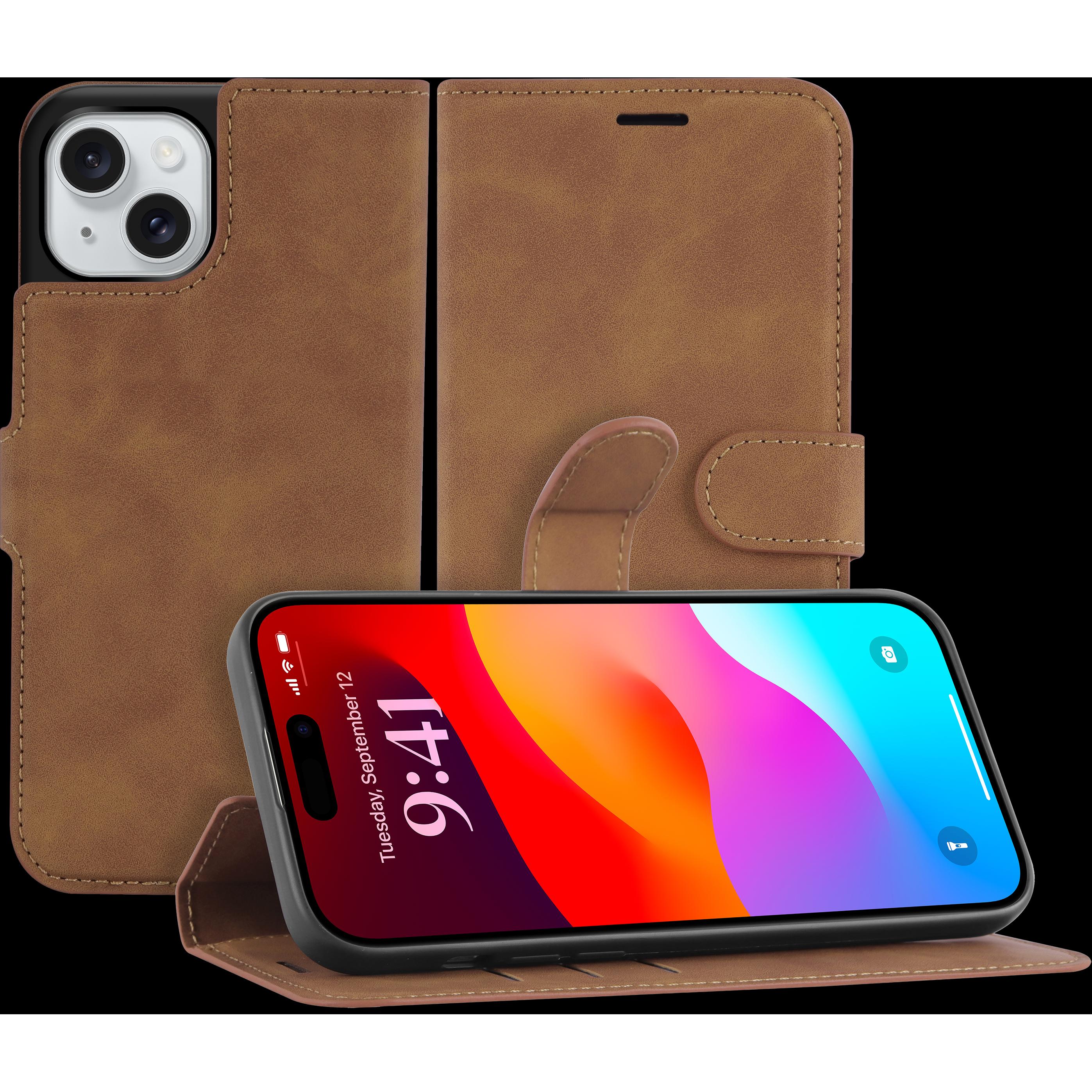 Cazy Premium-Geldbörsen-Etui für iPhone 15 Plus, Magnetisches Geldbörsen-Etui, Kartenfächer, Ständer - (Apple iPhone 15 ...