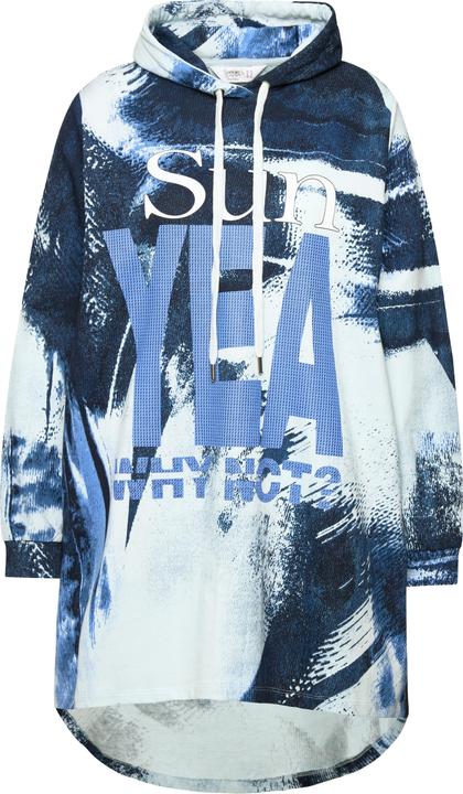 Image du produit Angel of Style Hoodie, Jeans-Druck, Kapuze, gerundeter Saum (44, 46)