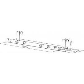 Thumbnail - InLine, Kabelschutz + Kabelführung, Kabelführung/Ablage für Untertisch-Montage (Kabelkanal, 131 mm)