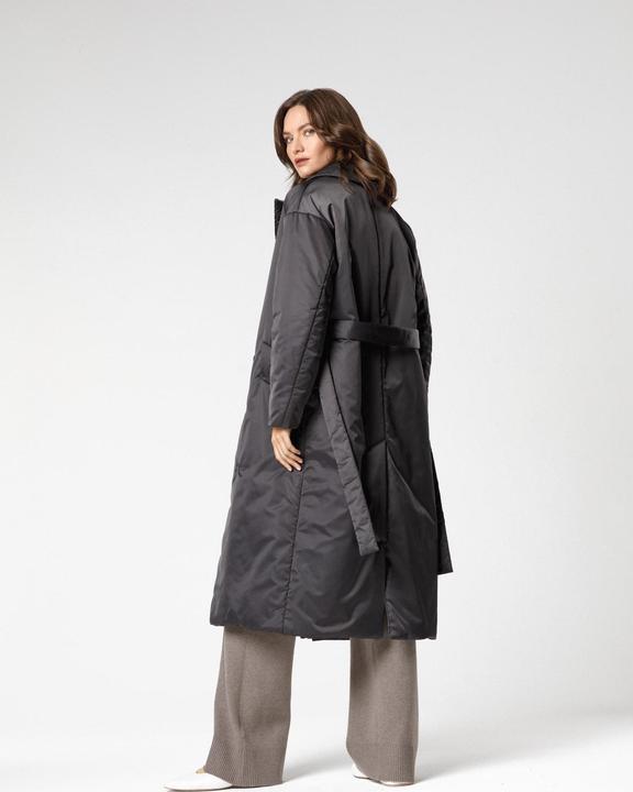 Actual product image Furnari Lined coat with belt - anthracite (42,46,48,50)