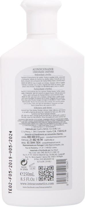 Actual product image Inteacosmetics CAMOMILA acondicionador reflejos rubios 250 ml (250 ml)