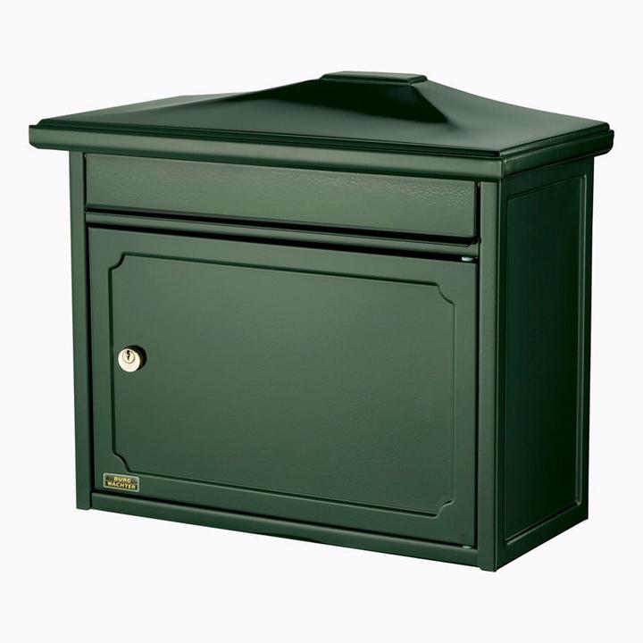 Actual product image Burg Wächter Galvanised steel letter box WxHxD 410/205/345 mm Copenhagen 882 green