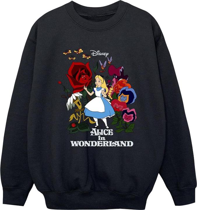 Produktbild Disney Jungen Alice im Wunderland Blumen Sweatshirt (152, 158)