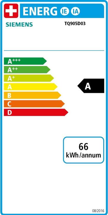 Label énergétique Siemens EQ900 TQ905D03
