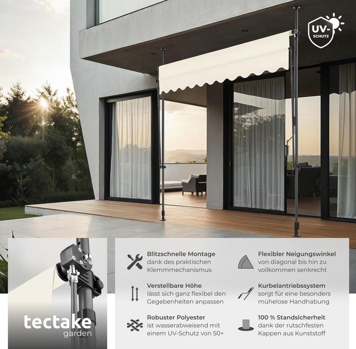 Produktbild tectake Klemmmarkise (2.50 m)