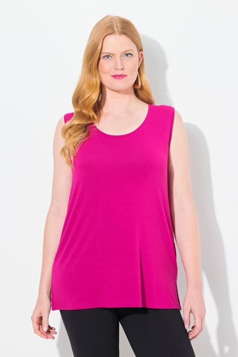 Produktbild Ulla Popken Top, Rundhals, Classic, Stretch, breite Träger, ärmellos (58)