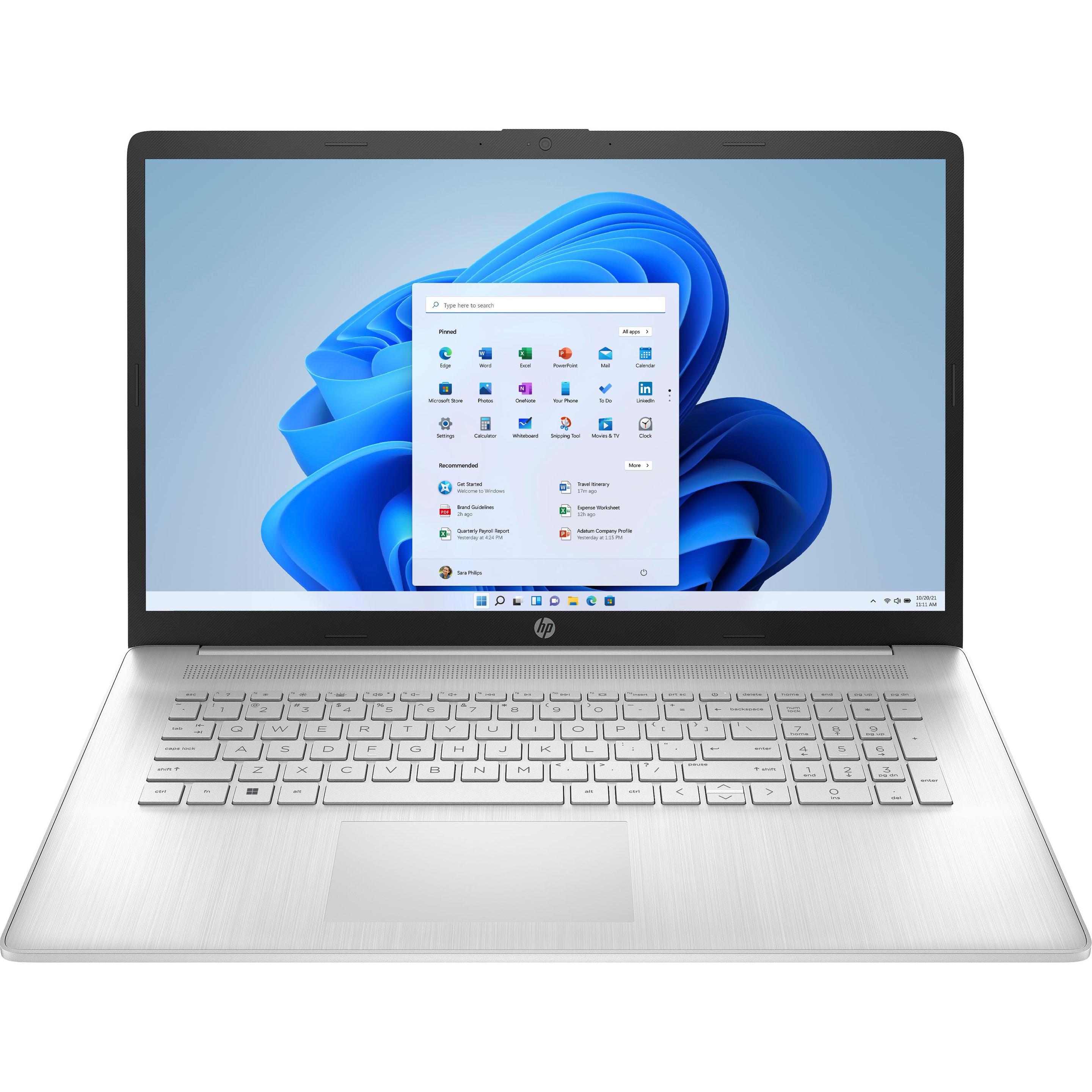 HP 17-cp2163ng (17.30", AMD Ryzen 5 7520U, 16 GB, 512 GB, DE), Notebook, Silber