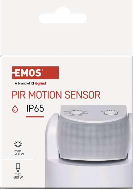 Actual product image Emos Motion detector (PIR sensor) IP65 1200W White (12 m)