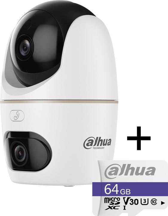Actual product image Dahua H5D-5F Dual Lens WiFi Kamera + 64GB Micro-SD